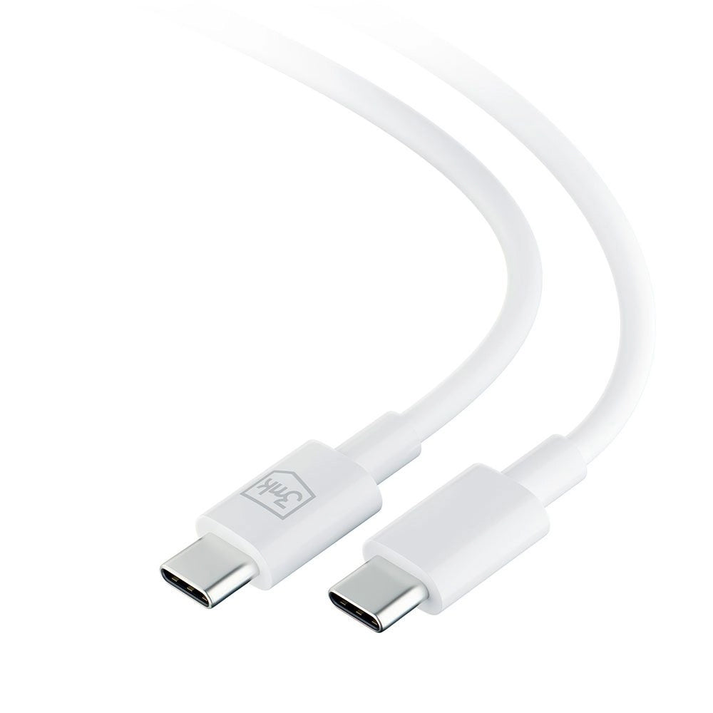 Cabo de carregamento e dados USB-C - USB-C 3MK Hyper, 100W, 1,2 m, branco 