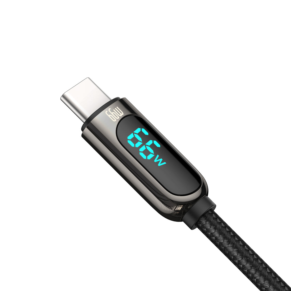 Cabo de Dados e Carregamento USB-A - USB-C Baseus Display, 66W, 2m, Preto CASX020101