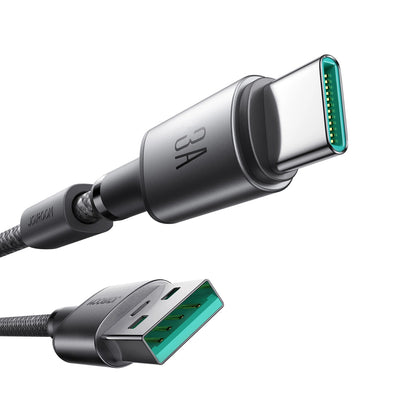 Cabo de Dados e Carregamento USB-A - USB-C Joyroom S-A50, 60W, 1.2m, Cinzento