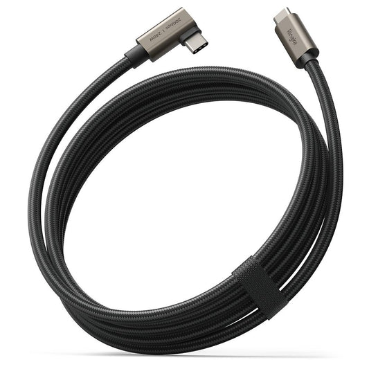 Cabo de Dados e Carregamento USB-C - USB-C Ringke 2X2 Angled, 240W, 2m, Preto