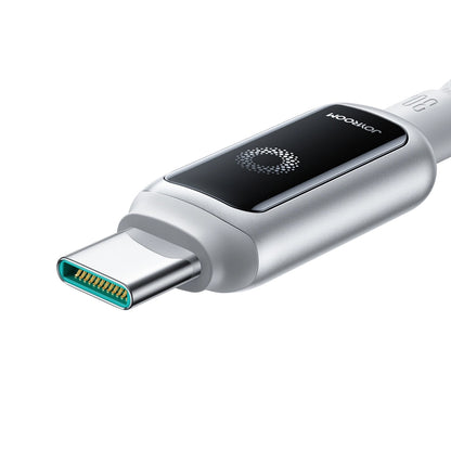 Cabo de Dados e Carregamento USB-C - USB-C Joyroom S-A55 StarFlight Display, 100W, 1.2m, Branco