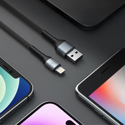 Cabo de Dados e Carregamento USB-A - Lightning 3MK Hyper N, 12W, 1m, Preto