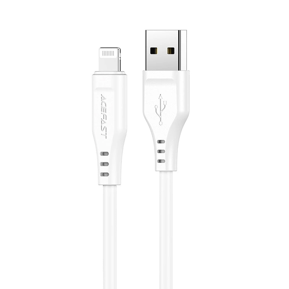 Cabo de Dados e Carregamento USB-A - Lightning Acefast C3-02, 18W, 1.2m, Branco