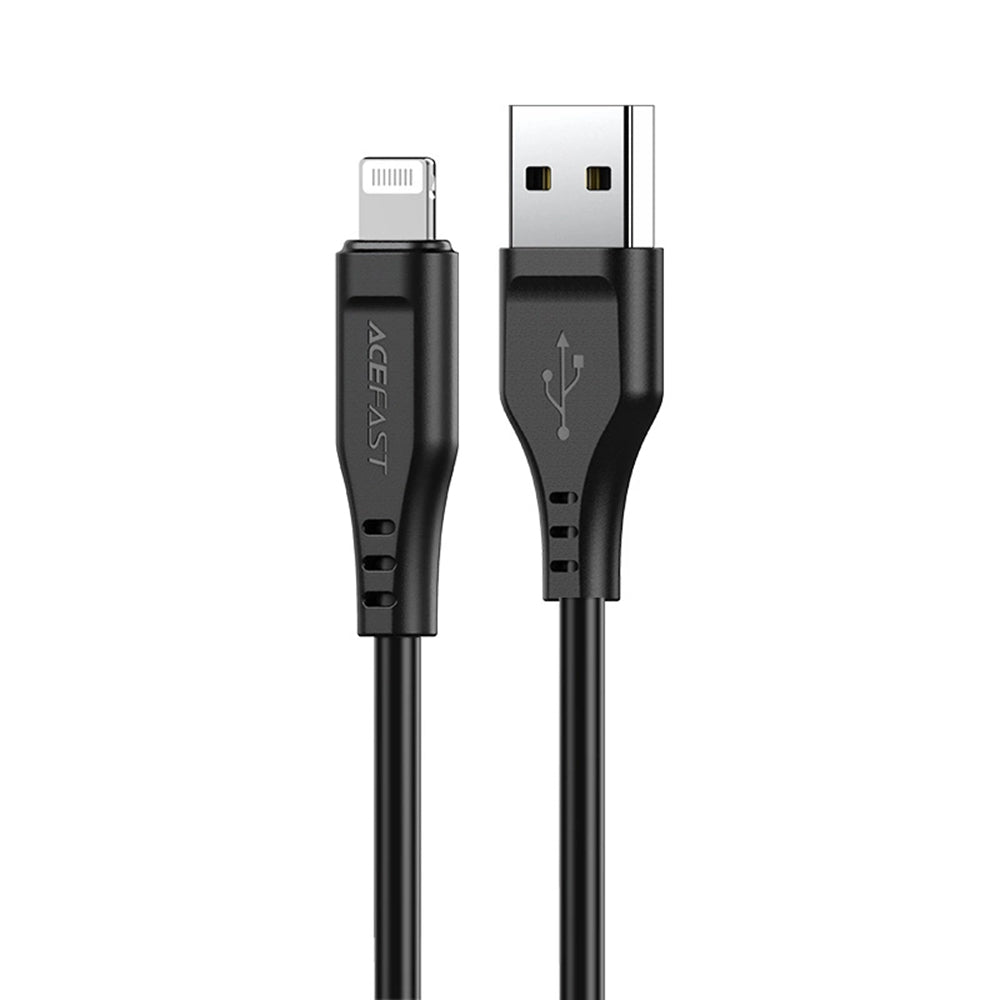 Cabo de Dados e Carregamento USB-A - Lightning Acefast C3-02, 18W, 1.2m, Preto