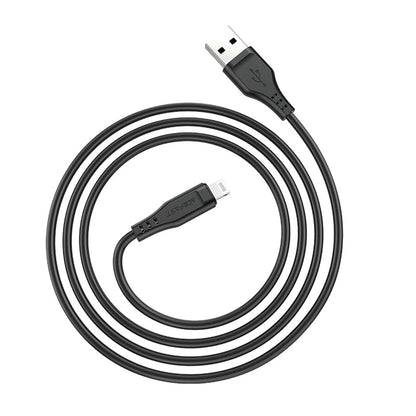 Cabo de Dados e Carregamento USB-A - Lightning Acefast C3-02, 18W, 1.2m, Preto