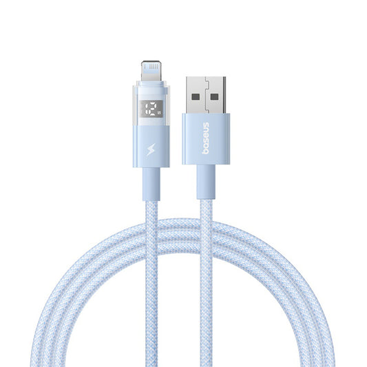 Cabo de Dados e Carregamento USB-A - Lightning Baseus Display 2, 12W, 1m, Azul P10382700311-00