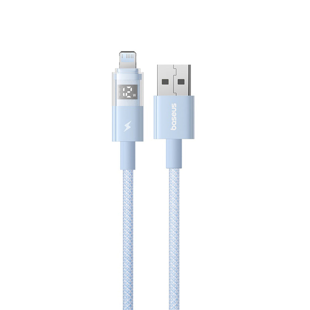 Cabo de Dados e Carregamento USB-A - Lightning Baseus Display 2, 12W, 2m, Azul P10382700311-01