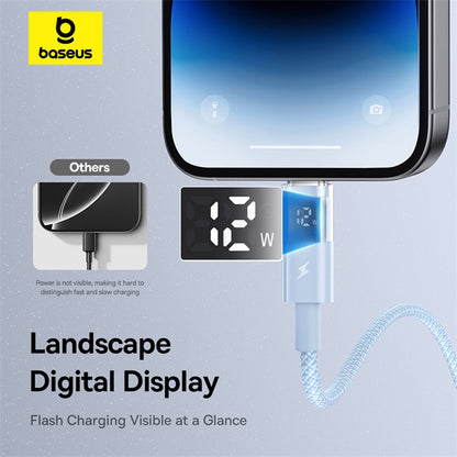 Cabo de Dados e Carregamento USB-A - Lightning Baseus Display 2, 12W, 2m, Azul P10382700311-01