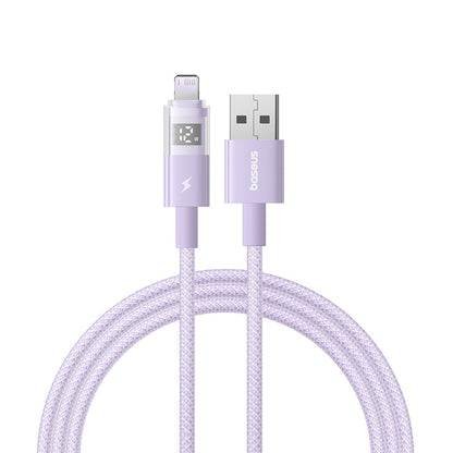 Cabo de Dados e Carregamento USB-A - Lightning Baseus Display 2, 12W, 1m, Roxo P10382700511-00