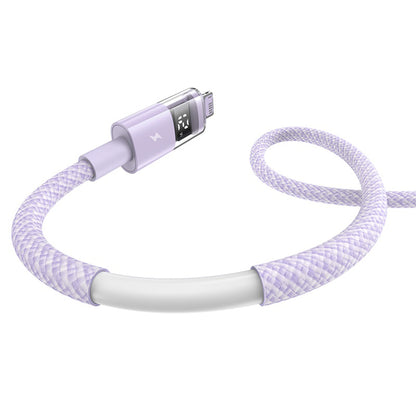 Cabo de Dados e Carregamento USB-A - Lightning Baseus Display 2, 12W, 1m, Roxo P10382700511-00