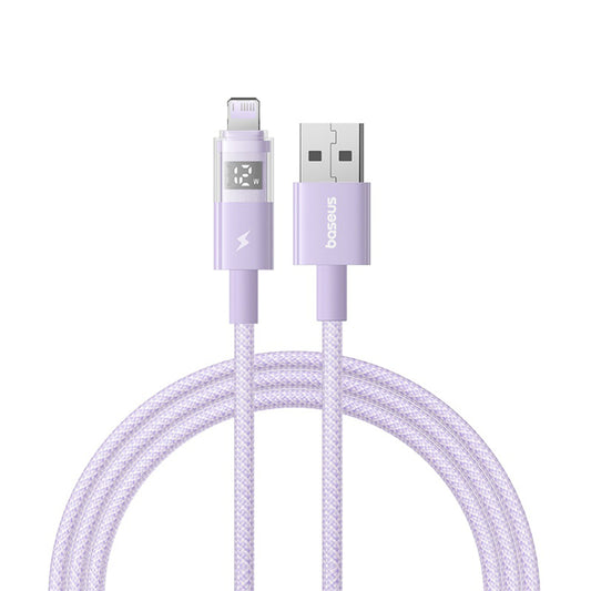 Cabo de Dados e Carregamento USB-A - Lightning Baseus Display 2, 12W, 2m, Roxo P10382700511-01