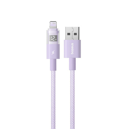 Cabo de Dados e Carregamento USB-A - Lightning Baseus Display 2, 12W, 2m, Roxo P10382700511-01