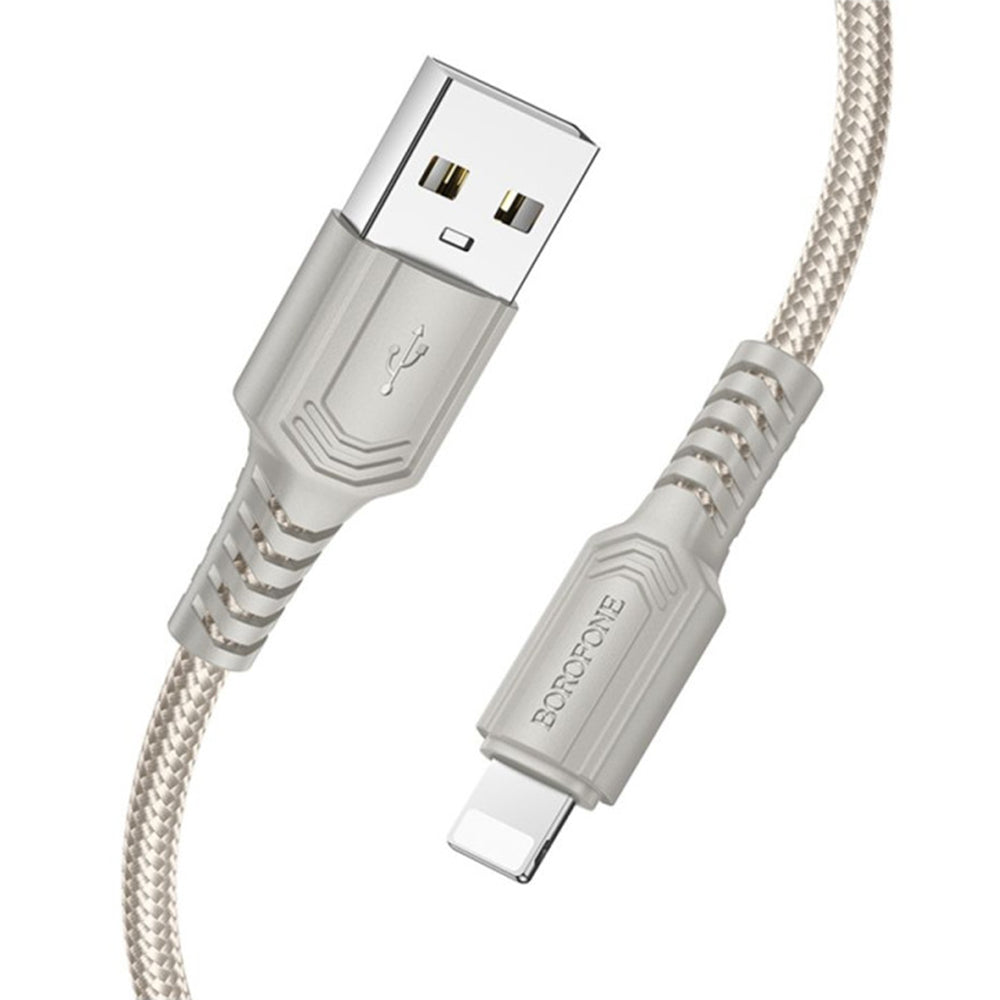Cabo de Dados e Carregamento USB-A - Lightning Borofone BX116 Certain, 18W, 1m, Preto
