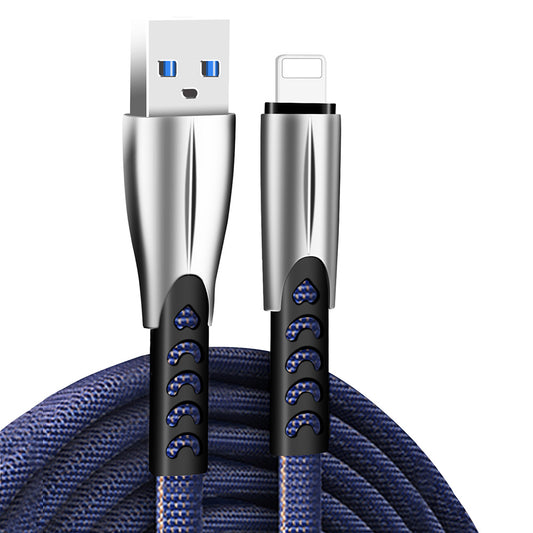 Cabo de Dados e Carregamento USB-A - Lightning ColorWay CW-CBUL010, 18W, 1m, Azul