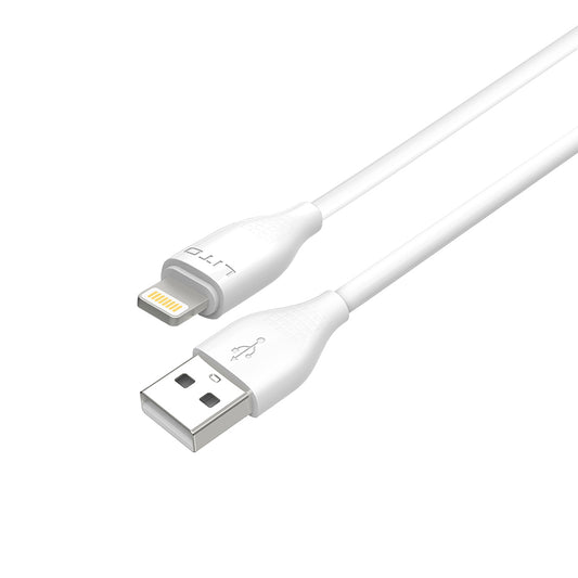 Cabo de Dados e Carregamento USB-A - Lightning Lito LD03L, 18W, 1m, Branco