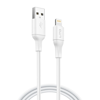 Cabo de Dados e Carregamento USB-A - Lightning Lito LD06L, 18W, 1m, Branco
