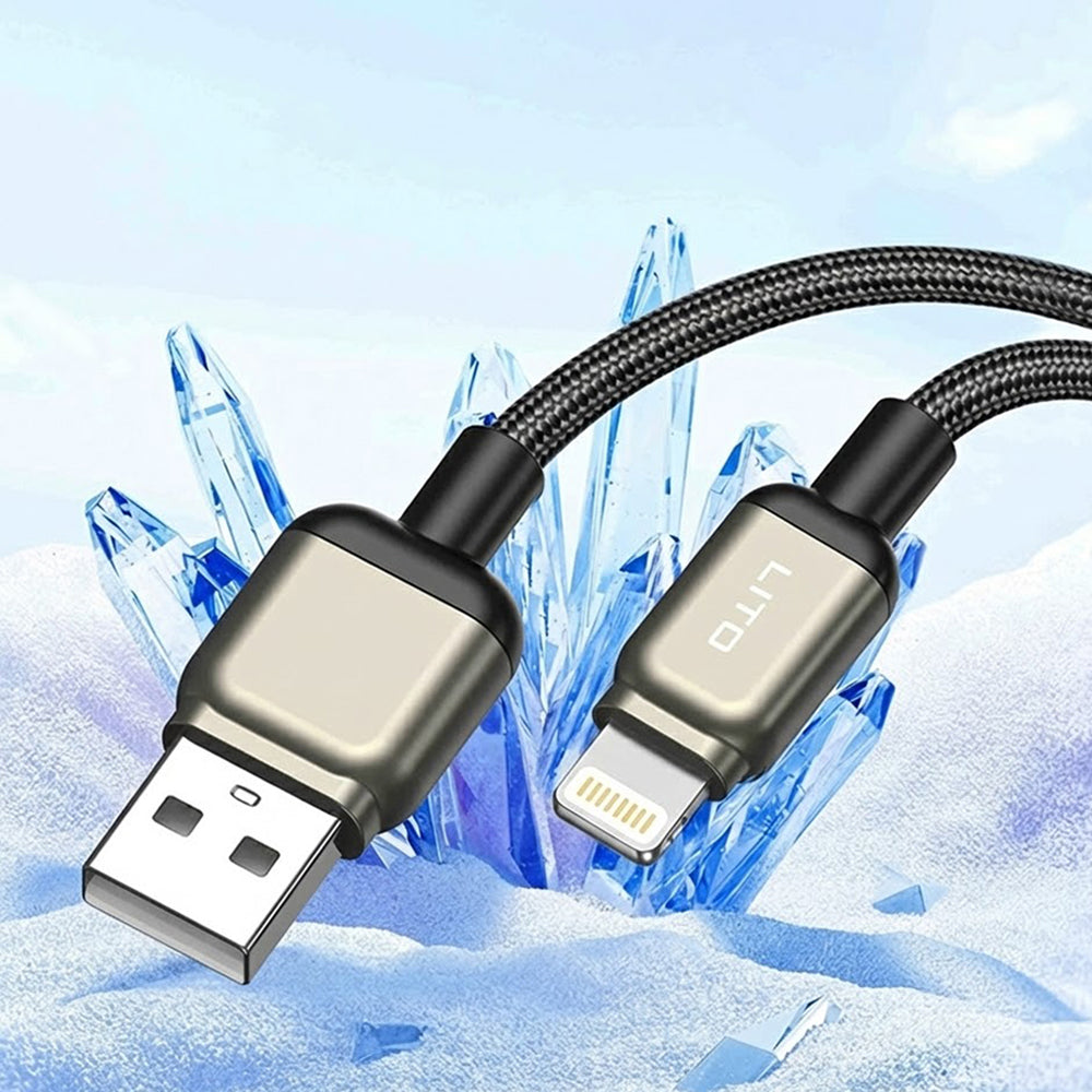 Cabo de Dados e Carregamento USB-A - Lightning Lito LD17, 18W, 1m, Preto