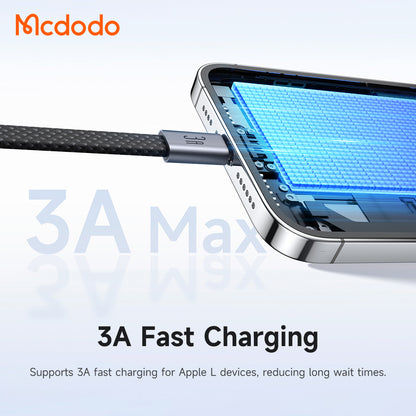 Cabo de Dados e Carregamento USB-A - Lightning McDodo CA-1160, 18W, 1m, Preto