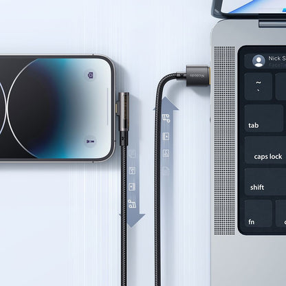 USB-A to Lightning McDodo CA-3510 Angled Data and Charging Cable, 18W, 1.2m, Black