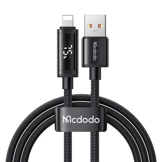 Cabo de Dados e Carregamento USB-A - Lightning McDodo CA-7970 Display, 18W, 1.2m, Preto
