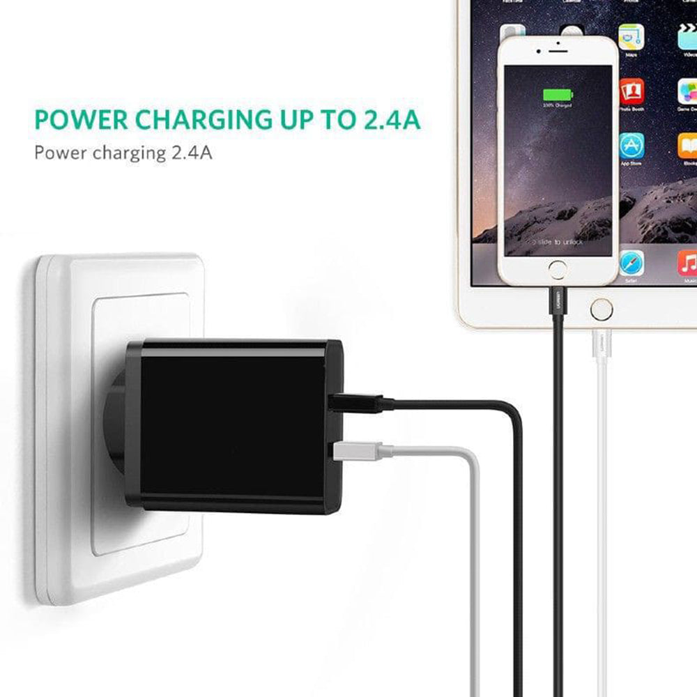 Cabo de Dados e Carregamento USB-A - Lightning UGREEN 80823, 18W, 2m, Preto