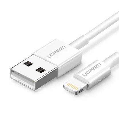Cabo de Dados e Carregamento USB-A - Lightning UGREEN US155 (20728), 18W, 1m, Branco