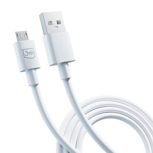 Cabo de Dados e Carregamento USB-A - microUSB 3MK Hyper, 18W, 1.2m, Branco