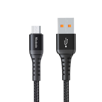 Cabo de Dados e Carregamento USB-A - microUSB McDodo CA-2281, 18W, 1m, Preto