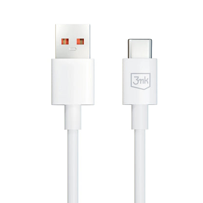 Cabo de Dados e Carregamento USB-A - USB-C 3MK Hyper, 60W, 1.2m, Branco
