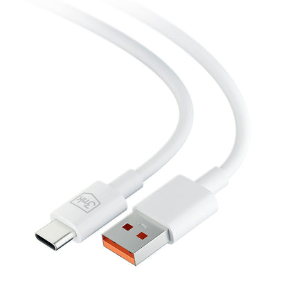 Cabo de Dados e Carregamento USB-A - USB-C 3MK Hyper, 60W, 1.2m, Branco