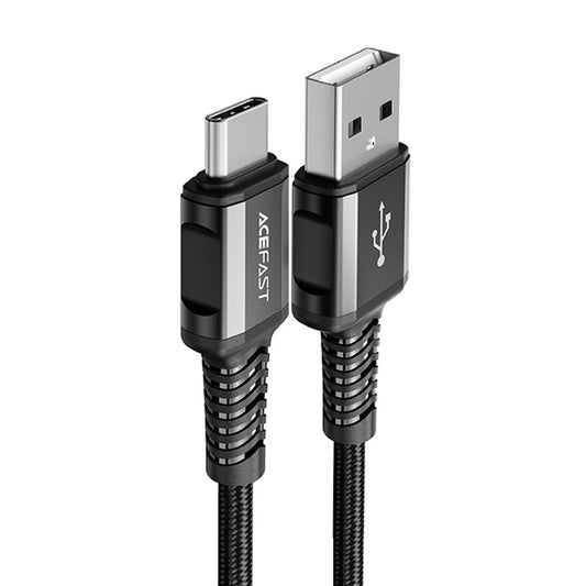 Cabo de Dados e Carregamento USB-A - USB-C Acefast C1-04, 18W, 1.2m, Preto