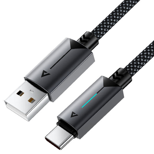 Cabo de Dados e Carregamento USB-A - USB-C Acefast C19-04, 18W, 1.2m, Preto