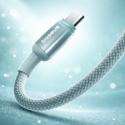 USB-A to USB-C Data and Charging Cable Baseus Discolor, 100W, 2m, Blue Green E0420801