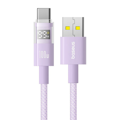 Cabo de Dados e Carregamento USB-A - USB-C Baseus Display 2, 100W, 2m, Roxo P10382701511-01