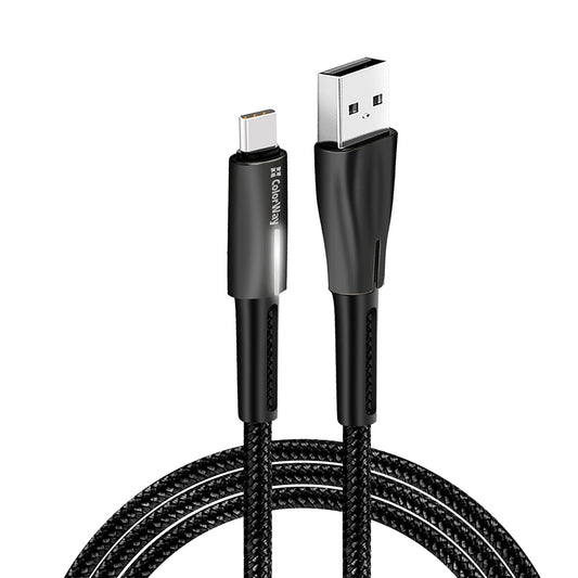 Cabo de Dados e Carregamento USB-A - USB-C ColorWay CW-CBUC035, 18W, 1m, Preto