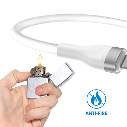Cabo de Dados e Carregamento USB-A - USB-C Lito LD02C, 18W, 1.2m, Branco