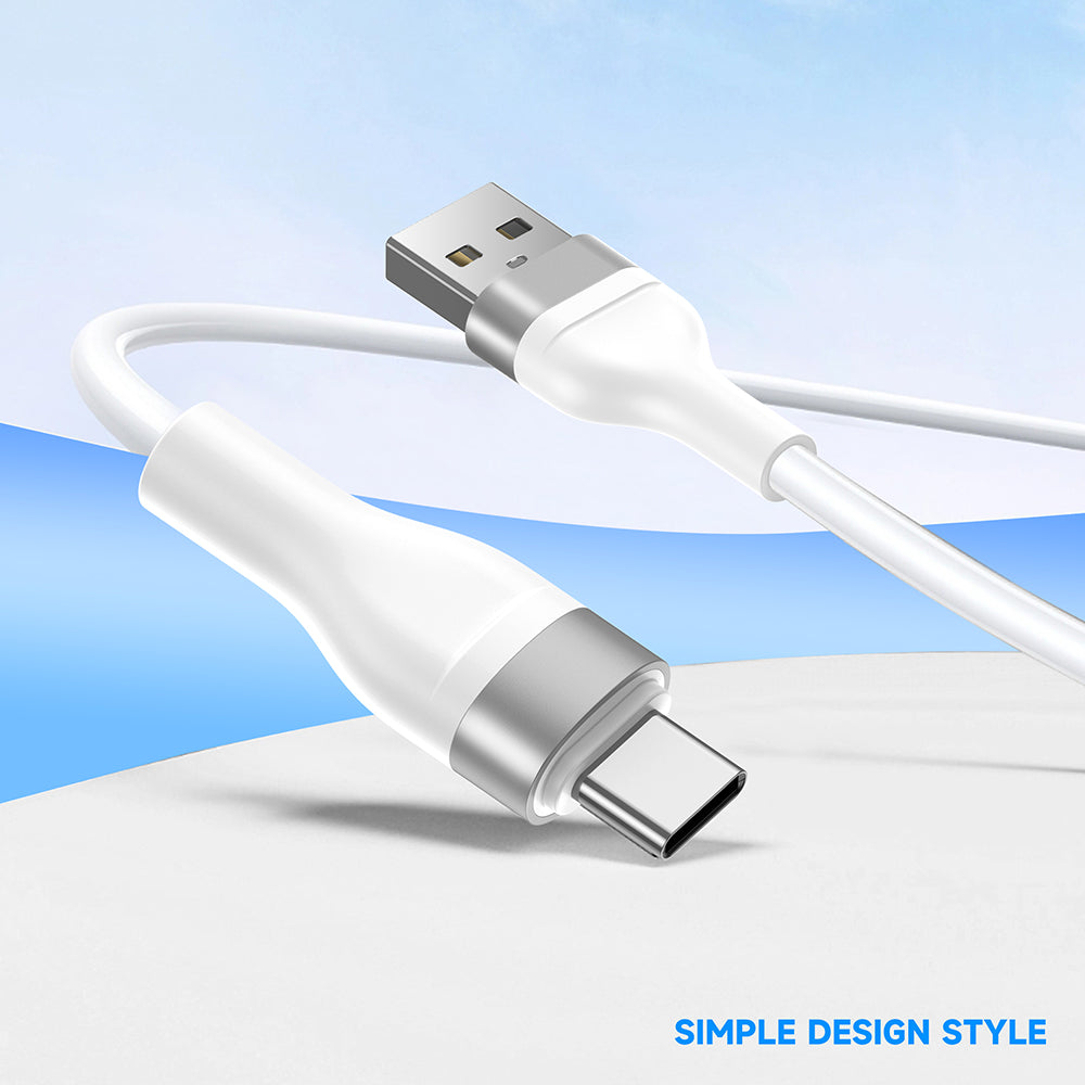 Cabo de Dados e Carregamento USB-A - USB-C Lito LD02C, 18W, 1.2m, Branco