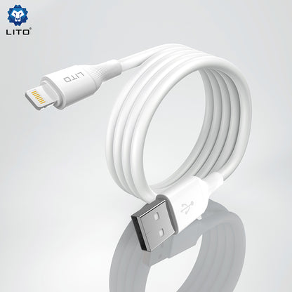 Cabo de Dados e Carregamento USB-A - USB-C Lito LD06T, 18W, 1m, Branco