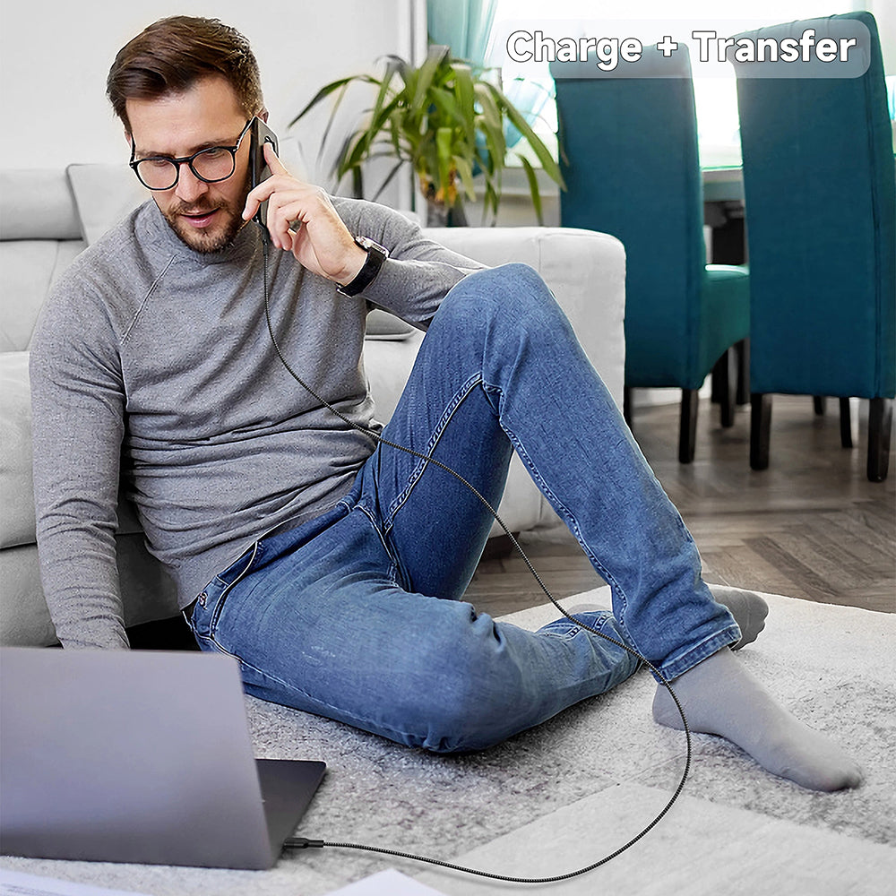 Cabo de Dados e Carregamento USB-A - USB-C Lito LD14, 60W, 1m, Preto