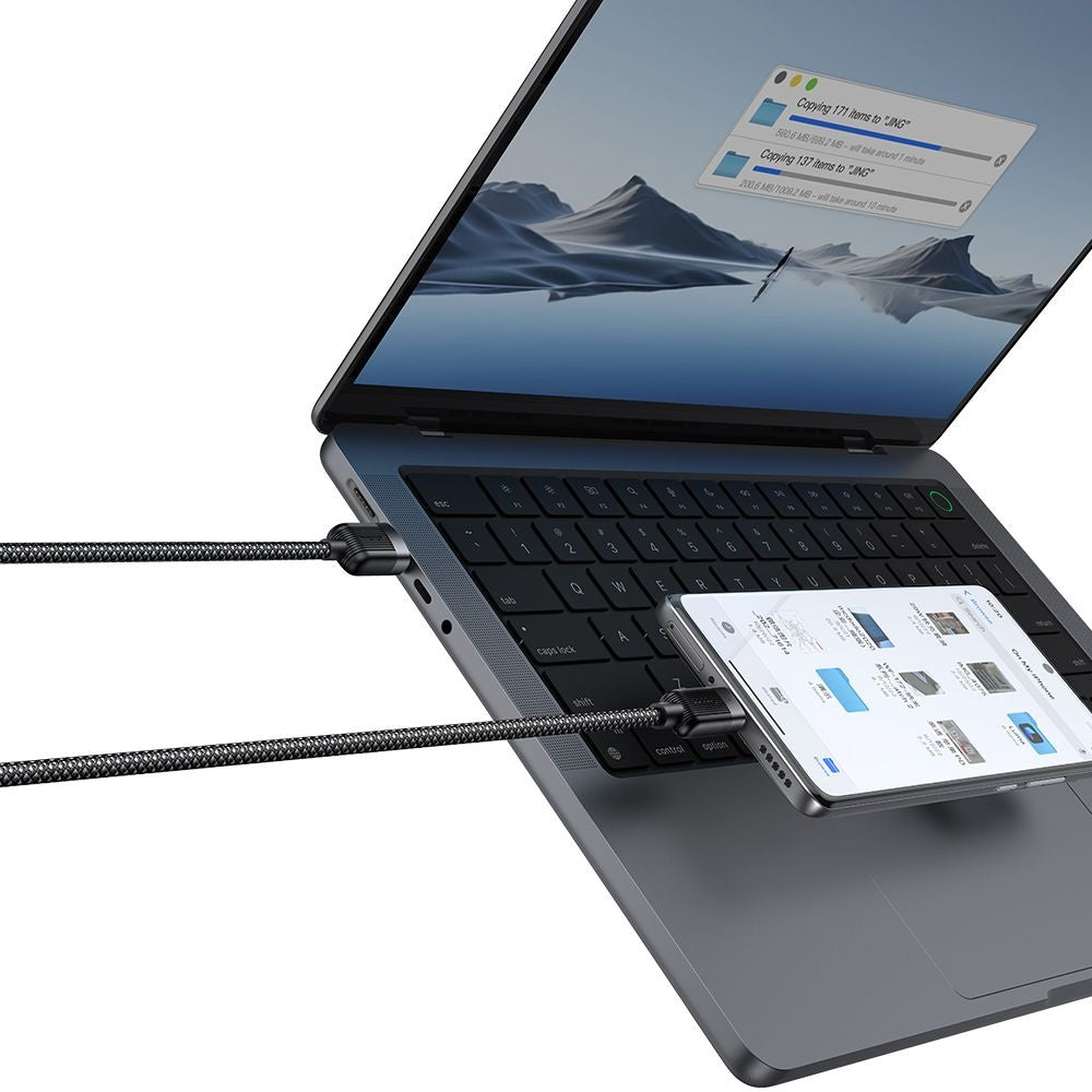 Cabo de Dados e Carregamento USB-A - USB-C McDodo CA-5650 Self Winding, 66W, 1.2m, Preto