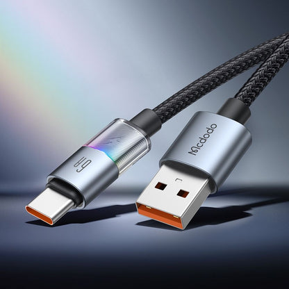 Cabo de Dados e Carregamento USB-A - USB-C McDodo CA-8180 Colorful, 66W, 1.2m, Preto