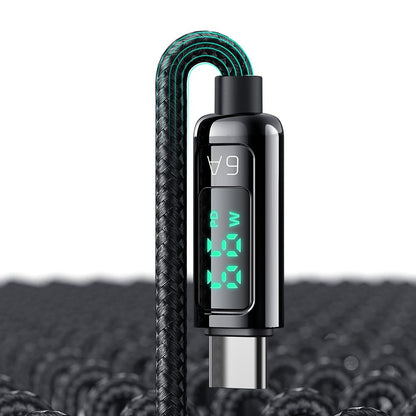 Cabo de Dados e Carregamento USB-A - USB-C McDodo CA-8690 Display, 66W, 1.2m, Preto