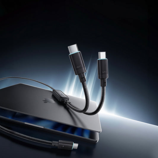 Cabo de Dados e Carregamento USB-C - 2 x USB-C Cuktech C2C615, 140W, 1,5m, Preto CKC2C615GLBK