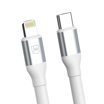 Cabo de Dados e Carregamento USB-C - Lightning 3MK Hyper N, 27W, 1m, Branco