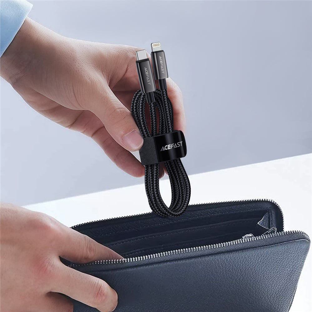 Cabo de Dados e Carregamento USB-C - Lightning Acefast C23-01, 30W, 1.2m, Preto