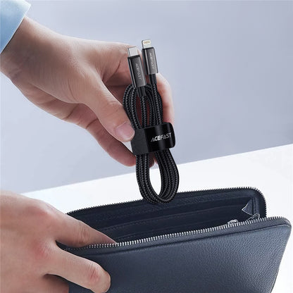 Cabo de Dados e Carregamento USB-C - Lightning Acefast C23-01, 30W, 1.2m, Preto
