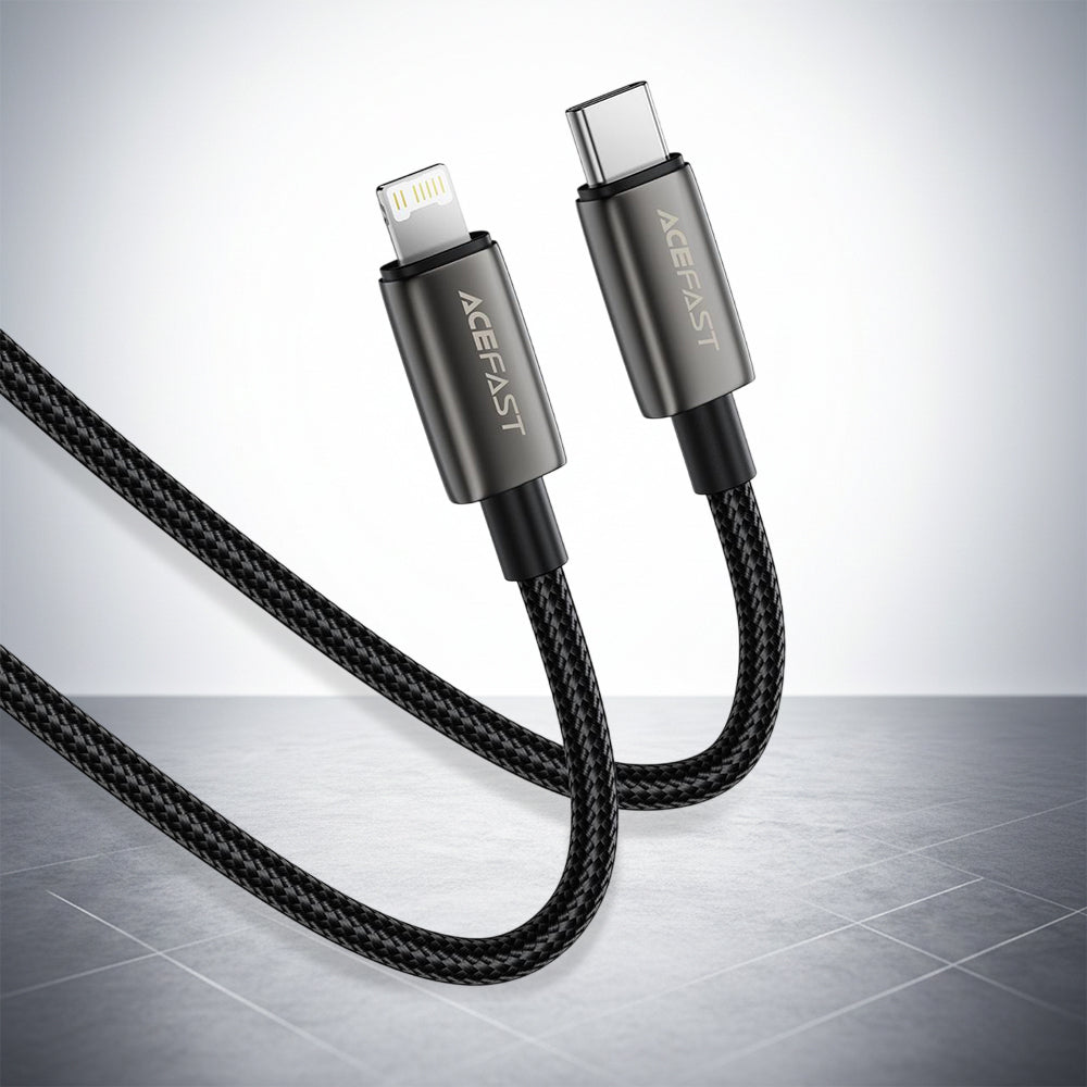 Cabo de Dados e Carregamento USB-C - Lightning Acefast C23-01, 30W, 1.2m, Preto