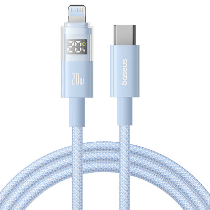 Cabo de Dados e Carregamento USB-C - Lightning Baseus Display 2, 20W, 2m, Azul P10382703311-01