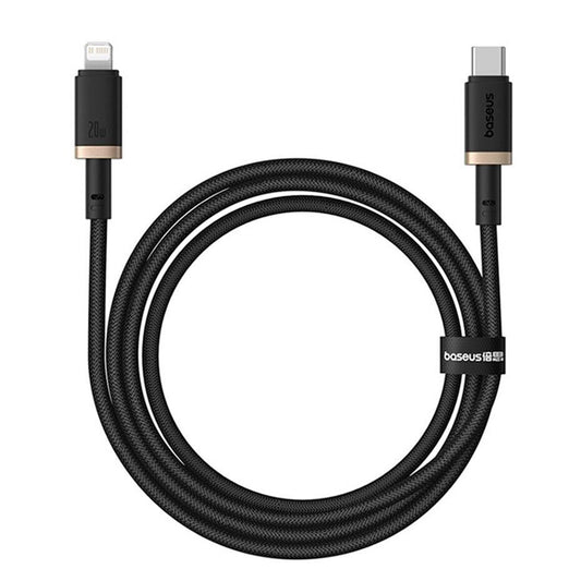 Cabo de Dados e Carregamento USB-C - Lightning Baseus Dura Series, 20W, 1m, Dourado Preto P10377800U01-03
