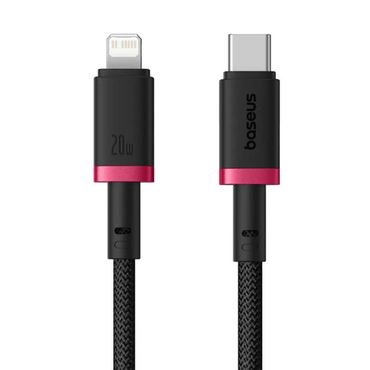 Cabo de Dados e Carregamento USB-C - Lightning Baseus Dura Series, 20W, 1m, Vermelho Preto P10377800U01-01